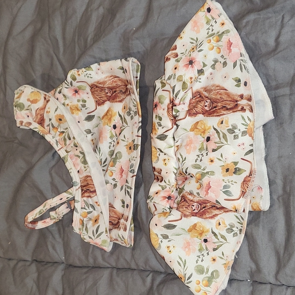 Texas Tushies Highland Cow Swim Set